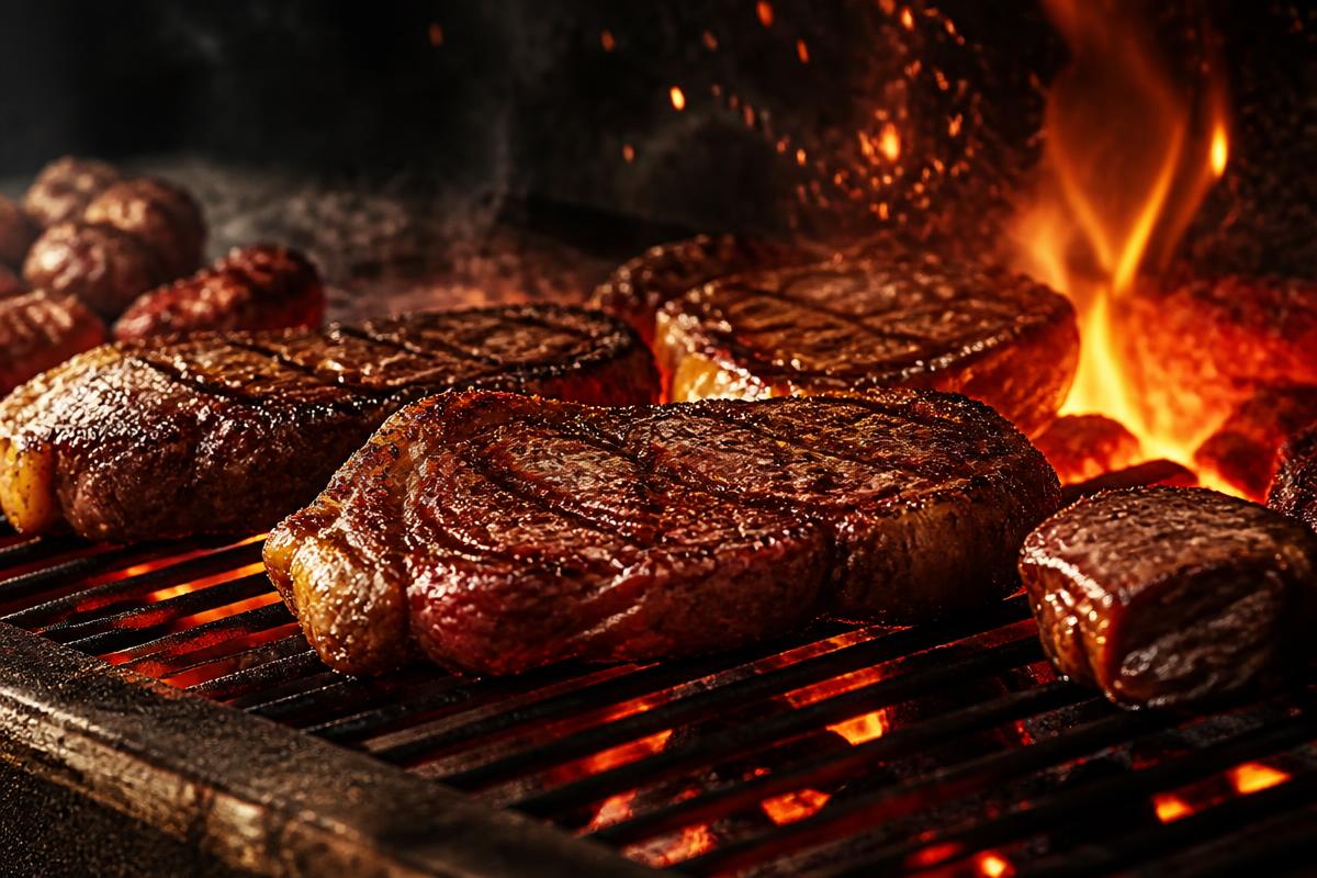 Carne na brasa, imagem conceitual